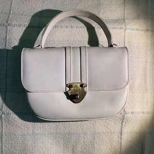 Vintage 1950s Murray Kruger White Leather Day Bag